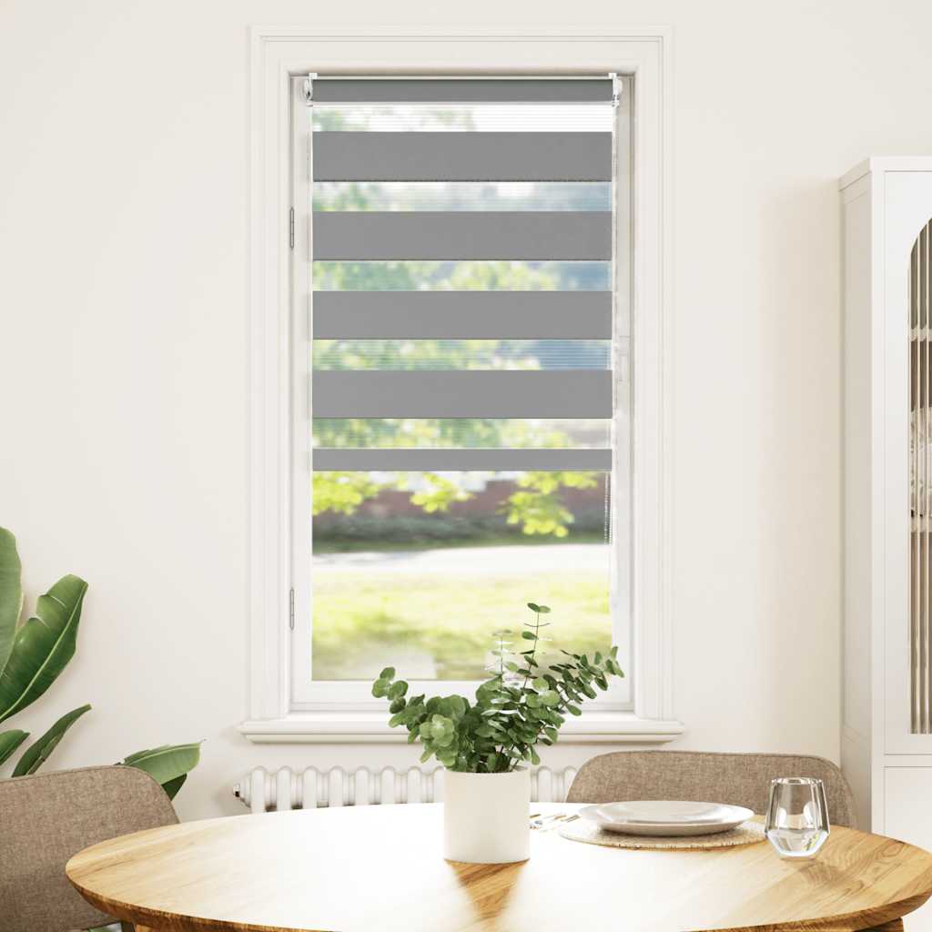 vidaXL Rullgardin Zebra 80 x 150 cm grå